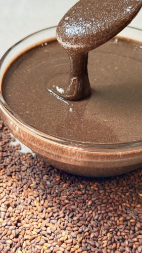 طحينة السمسم البني العضوي (ناعمة )