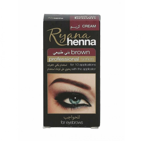 صبغة كريم حناء ريانا للحواجب بني طبيعي - 30 مل