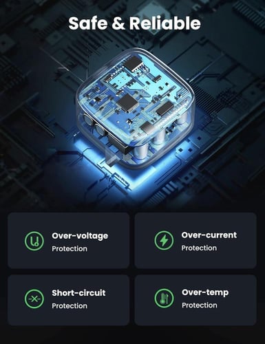 شاحن سريع UGREEN بقدرة 25 واط USB-C مع كابل USB-C...