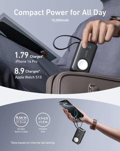 بطارية انكر ماج جو بسعة 10000 ملي امبير بقوة 35 وا...