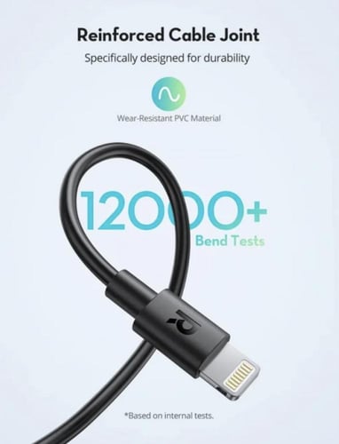 كيبل ايفون ‎لايتنينج -ي اس بي بطول 1 متر من راف با...