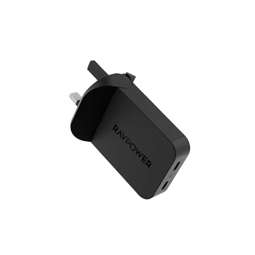 راف باور - فيش جداري نحيف بقوة 65 واط بمنفذين تايب...