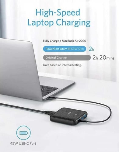 انكر بور بورت أتوم 3 سليم شاحن مكتبي 63 واط