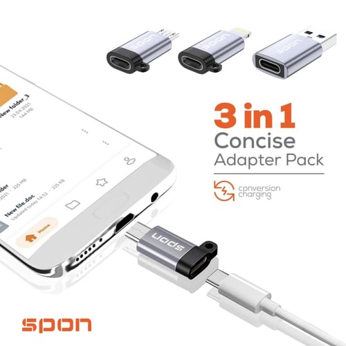 3 قطع توصيلات متعددة المنافذ spon سبون