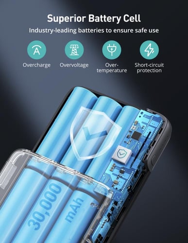 راف باور Alfox 30000mAh 100W بطارية متنقلة