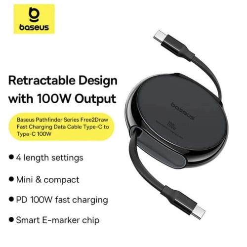 بيسوس - كيبل تايب سي الي تايب سي بقوة 100 واط بطول...