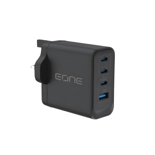 شاحن جداري 100 واط 4 منافذ USB+PD من EONE أسود