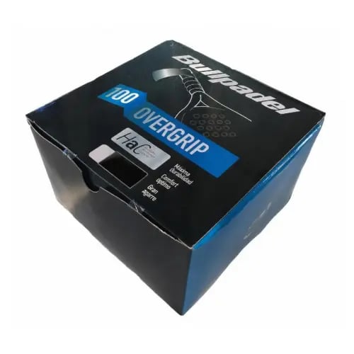 Bullpadel black overgrips box 100 units