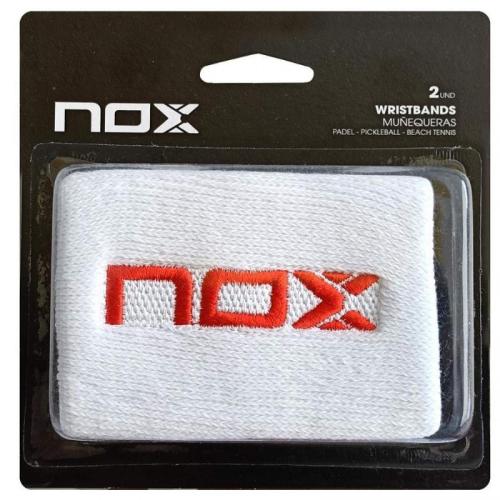 Nox Red White Logo Wristbands 2 Units