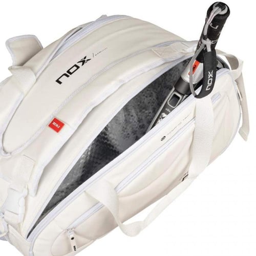Nox pro series white padel racket bag