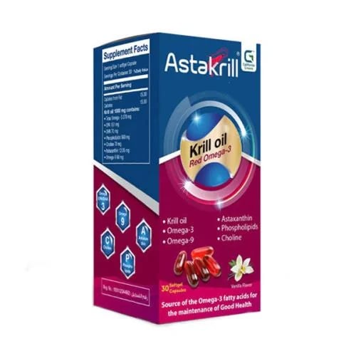Astakril Red Krill Oil Omega-3 30 Capsules