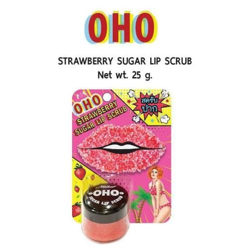OHO strawberry sugar lip scrub مقشر للشفايف