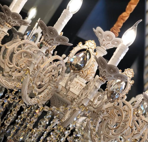 نجف نحاس 12 لمبه ابيض