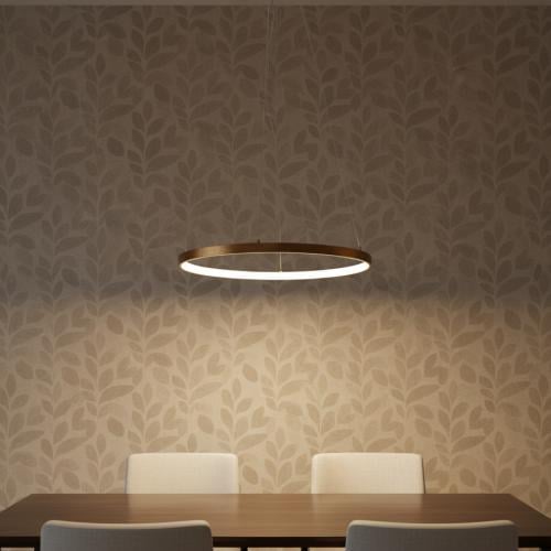 Modern gold chandelier, lighting color yellow, 15 watts, size 40 cm