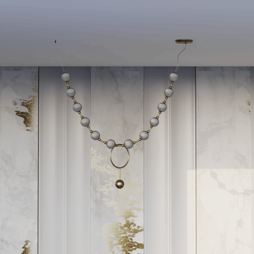 ثريا N كرات كريستال خط واحد