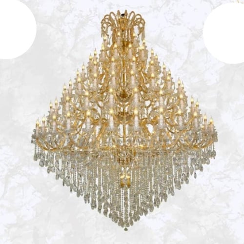 نجف شمعدان قطر2متر (مترين) 91لمبه نزول 3 متر