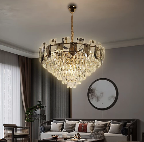 نجف مودرن ذهبي E14*18L قطر 80 سم