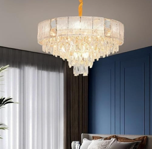 كريستال أبيض وذهبي80سم