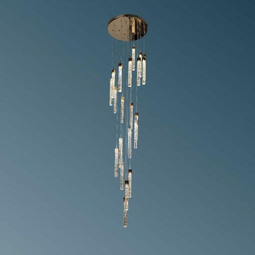 نجف مودرن ذهبي لون الانارة 3اضاءات 36 واط