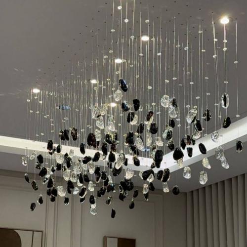 ثريا مستطيل طول 160سم وعرض 80سم لون اسود و شفاف