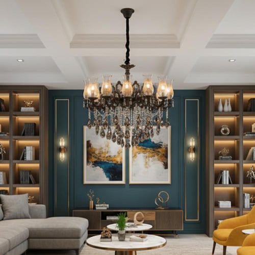 نجف نحاس 12 لمبه برونزي