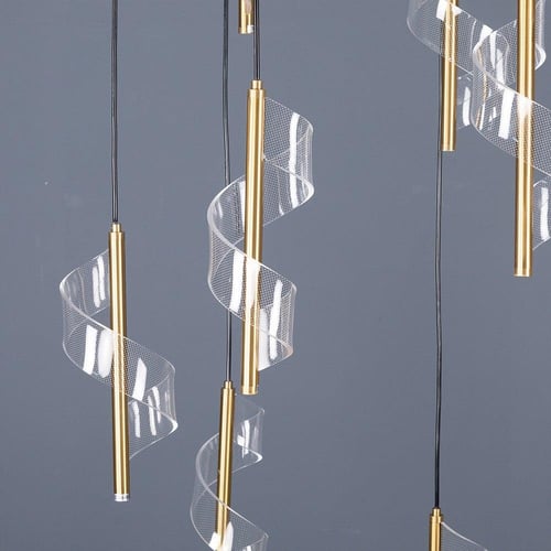 ثريا قبة معلقة مودرن أكلوريك ذهبيN