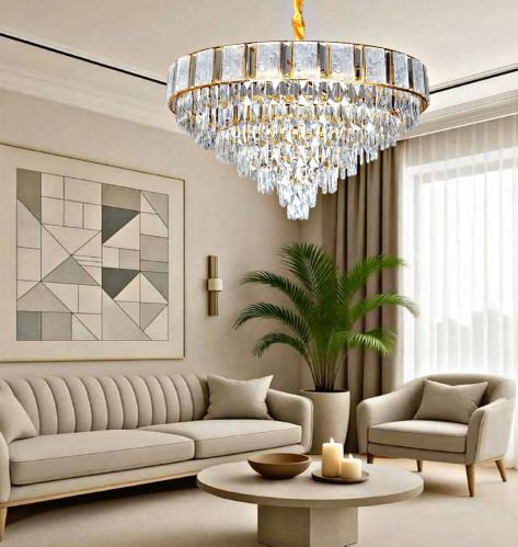 علاقي مودرن ذهبي مقاس 100 سم E14*22