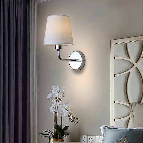Wall-mounted modern single silver wall lamp E14*1L