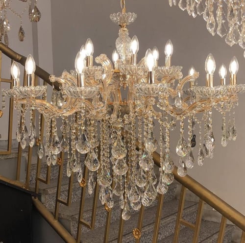 نجف شمعدان ماتريزا ذهبي 16 لمبه