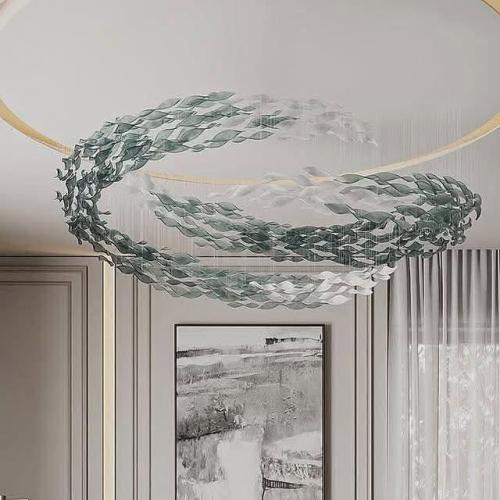 ثريا مودين دائري شكل مميز لون زيتي و شفاف