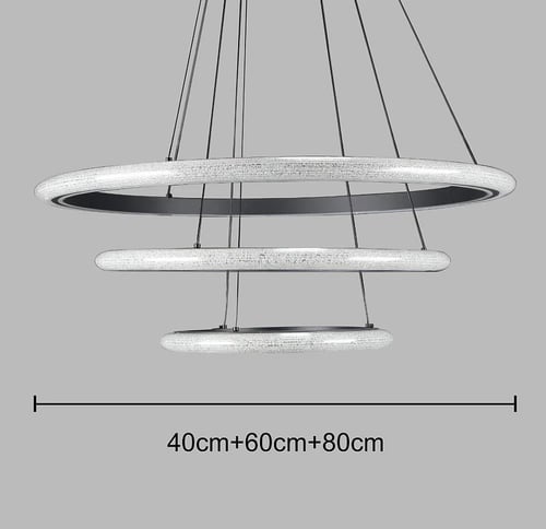 نجف مودرن ثلاثه ادوار اسود مع لون الانارة 3اضاءات...
