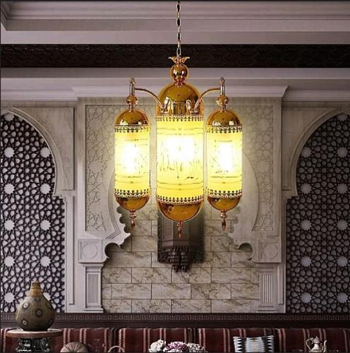 Islamic chandelier crystal mosques triple