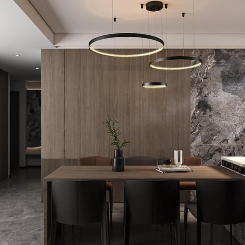 ثريا N ليد معلقة دوائر متداخلة