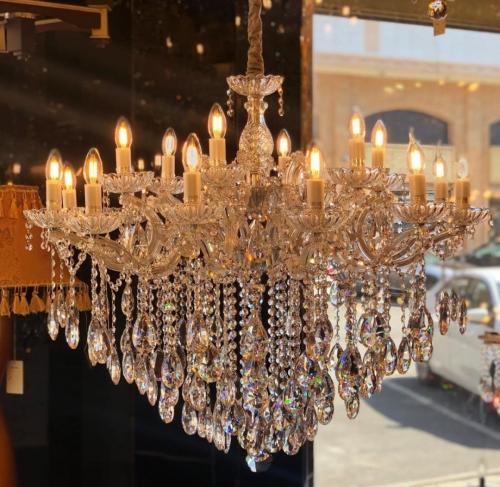 نجف شمعدان ماتريزا ذهبي 12 لمبه