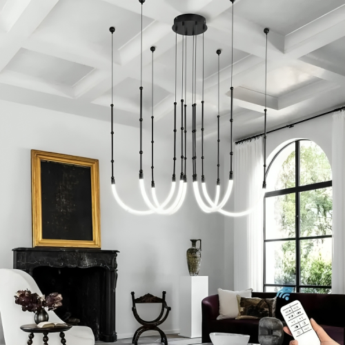 نجفة ليد سداسية اسود A