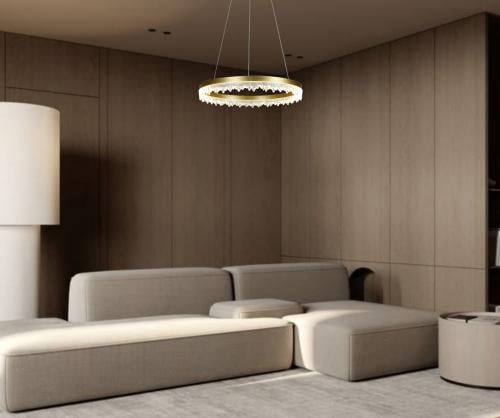 Gold-colored outlet, size 40 cm, lighting color, 3...