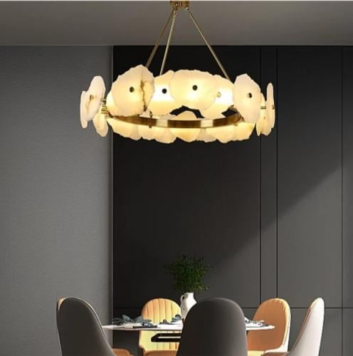 نجف مودرن زيتي لون الانارة 3اضاءات 55 واط قطر 80 س...