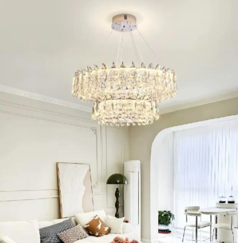 ثريا كريستال ليد 80 + 50 سم