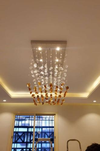 ثريا الاحجار مستطيل طول 100سم وعرض 60سم لون عسلي و...