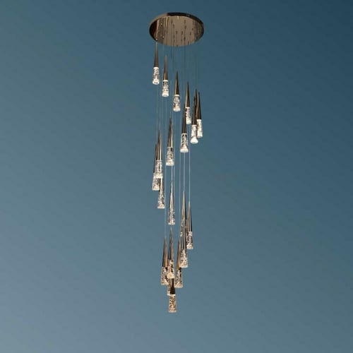 نجف مودرن ذهبي لون الانارة 3اضاءات 36 واط