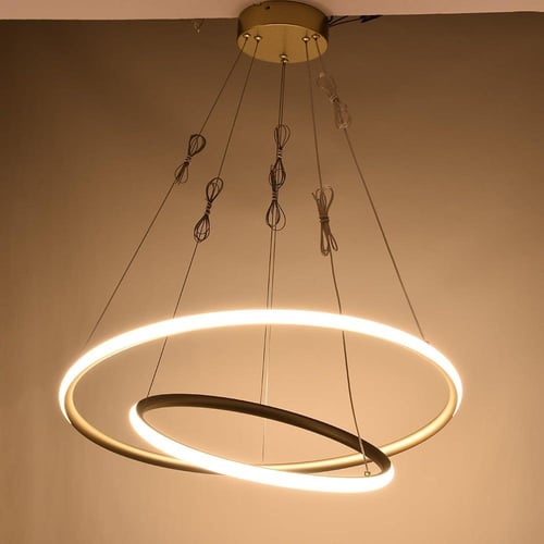 ثريا دائرتين معلقة إضاءة صفراءN