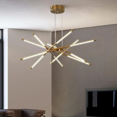 ثريات ذهبي 16 لمبة سقفية مودرن ستايل اوروبي 3 اضاء...