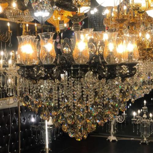 نجف نحاس برونزي 8 لمبه