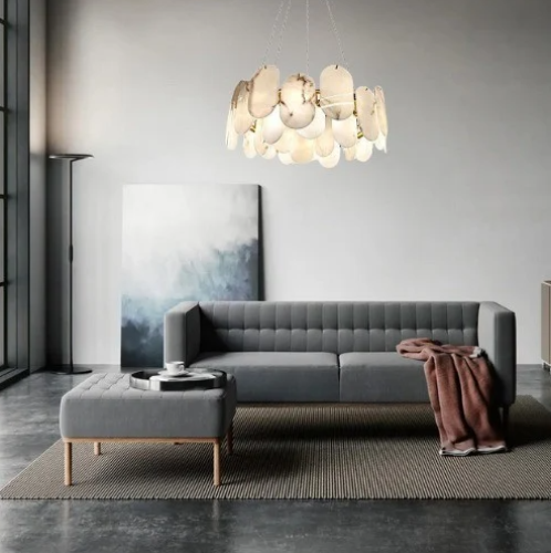 ثريا مودرن مقاس 60 سم سقف فاخرة بديل الرخام