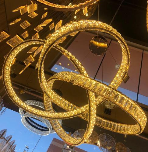 ثريا ليد كرستالقطر 80سم 3 اضاءات