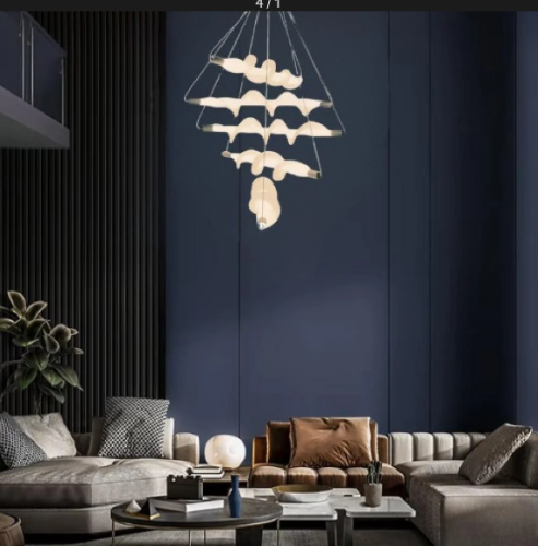 ثريا مودرن علاقي ستايل اوروبي قماش ذهبي 3 اضاءات ل...