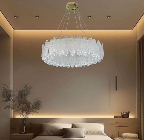 علاقي مودرن دائري مقاس 80 سم ذهبي لون الانارة 3 اض...