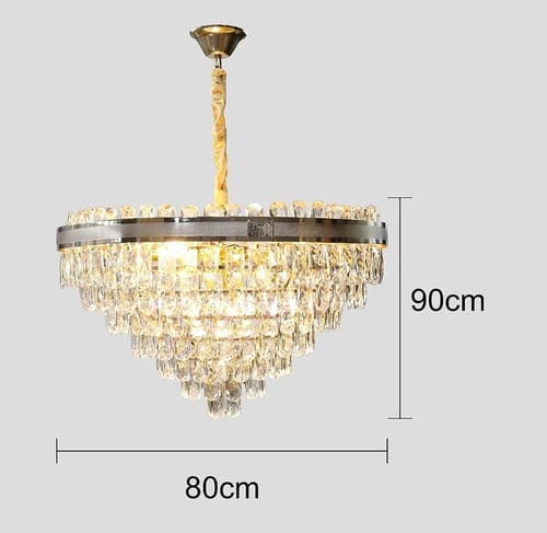 نجف مودرن ذهبي قطر 80 E14*15L سم