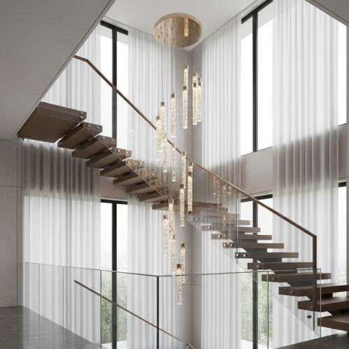 نجف مودرن ذهبي لون الانارة 3اضاءات 36 واط