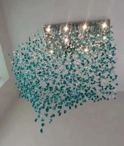 ثريا الشلال طول 120سم وعرض 60سم لون اخضر